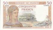 France 50 francs 50 Francs - Cérès - 03-11-1938 - Série N.8965 -