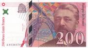 France 200 francs 200 Francs - Gustave Eiffel - Tour Eiffel - 1996 - Série A.052 -