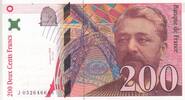 France 200 francs 200 Francs - Gustave Eiffel - Tour Eiffel - 1996 - Série J.052 -