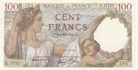 France 100 francs 100 Francs - Sully - 09-01-1941 - Série K.17737 -