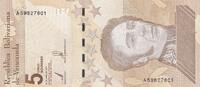 Venezuela 100000 bolivares 2021 5 Bolivares - Simon Bolivar - Bataille de Carabobo - 29-04-2021 - Série A NEUF