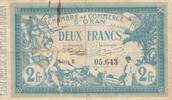 Algérie 2 francs 2 Francs - Chambre de commerce d'Oran - 12-05-1915 - Série E -