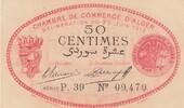 Algérie 50 centimes 50 Centimes - Chambre de commerce d'Alger - 25-06-1919 - Série P.39 -