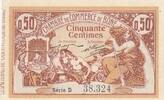 Algérie 50 centimes 50 Centimes - Chambre de commerce de Bône - 18-05-1915 - Série D -