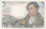 France 5 francs 5 Francs - Berger - 22-07-1943 - Série Y.37 -