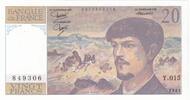France 20 francs 20 Francs - Debussy - 1985 - Série Y.015 -