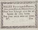 France 2 sols 2 Sols et Demi - Herault - Billet Patriotique de Pezenas - 1792 - non signé -
