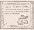 France 3 livres 3 livres - Seine-Inférieure - Rouen - Association patriotique - 31-07-1792 -