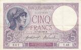 France 5 francs 5 Francs - Violet - 07-12-1917 - Série T.46 -