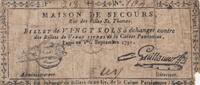 France 20 sols 20 sols - Maison de secours, rue des filles St. Thomas - 01-09-1791 - Numéro 1090 -