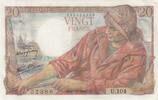 France 20 francs 20 Francs - Pêcheur - 07-10-1943 - Série U.104 -
