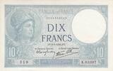 France 10 francs 10 Francs - Minerve - 09-01-1941 - Série K.83397 -