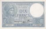 France 10 francs 10 Francs - Minerve - 21-09-1939 - Série X.72552 -