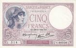 France 5 francs 5 Francs - Violet - 28-11-1940 - Série S.66236 -
