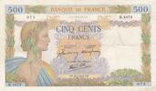 France 500 francs 500 francs - La Paix - 08-01-1942 - Série B.4479 -