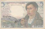 France 5 francs 5 Francs - Berger - 23-12-1943 - Série T.120 -