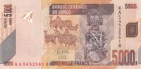 Congo (RDC) 5000 francs 5000 Francs - Statue - Zébres - 04-01-2022 - Série RA -