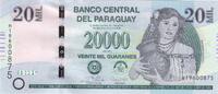 Paraguay 20000 guaranies 20000 Guaranies - Femme et cruche - Imm. Banque Central - 2017 -Série H -