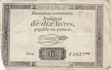 France 10 livres 10 Livres - Filigrane République - Sign. Taisaud - 24-10-1792 - Série 12617 -