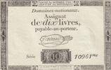 France 10 livres 10 Livres - Filigrane République - Sign. Taisaud - 24-10-1792 - Série 10961 -