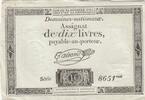 France 10 livres 10 Livres - Filigrane République - Sign. Taisaud - 24-10-1792 - Série 8651 -