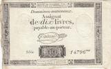 France 10 livres 10 Livres - Filigrane République - Sign. Taisaud - 24-10-1792 - Série 14796 -
