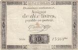 France 1792 10 Livres - Filigrane République - Sign. Taisaud - 24-10-1792 - Série 13562 TTB