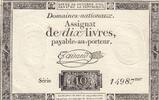 France 10 livres 10 Livres - Filigrane République - Sign. Taisaud - 24-10-1792 - Série 14987 -