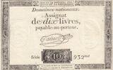 France 10 livres 10 Livres - Filigrane Fleur de Lys - 24-10-1792 - Sign. Taisaud - Série 932 -