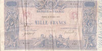 France 1000 francs 1000 Francs - Rose et Bleu - 16-08-1917 - Série H.1113 -