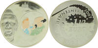 France 1,50 euros 1,5 Euros - Tintin et le Professeur Tournesol - 2007 - Colorisée - Argent - Frappe BE - avec boite et certificat -