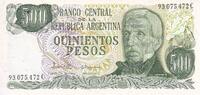 Argentine 500 pesos 500 Pesos - J. San Martin - Cerro de la Gloria Mendoza - 1977 - Lettre C - PNEUF - P.303c -