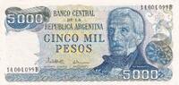 Argentine 5000 pesos 5000 Pesos - Gen. San Martin - ND (1977-1983) - Série B -