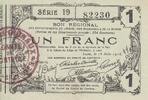 France 1 franc 1 Franc - Laon - Bon Régional - 16-06-1916 - Série 19 -