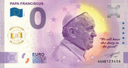 Argentine 0 euro 0 Euro Souvenir - Pape François - Anniversary 10 ans - 2025 -