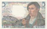 France 5 francs 5 Francs - Berger - 22-07-1943 - Série Q.48 -