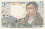 France 5 francs 5 Francs - Berger - 25-11-1943 - Série V.95 -