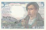 France 5 francs 5 Francs - Berger - 23-12-1943 - Série B.120 -