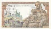 France 1000 francs 1000 Francs - Déesse Déméter - 05-11-1942 - Série Y.1857 -