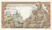 France 1000 francs 1000 Francs - Déesse Déméter - 11-02-1943 - Série L.3756 -