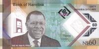 Namibie 60 namibia dollars 60 Namibia Dollars - H.E. Dr. Hage Gottfried Geingob - 2025 - Polymer -