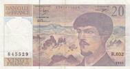 France 20 francs 20 Francs - Debussy - 1991 - Série R.032 - Fauté -