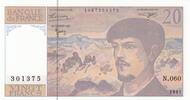France 20 francs 20 Francs - Debussy - 1997 - Série N.060 - Fauté -