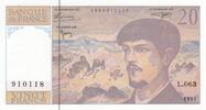 France 20 francs 20 Francs - Debussy - 1997 - Série L.063 -