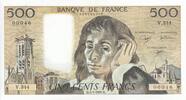France 500 francs 500 Francs - Pascal - 03-01-1991 - Série V.344 - Petit Numéro -