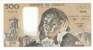 France 500 francs 500 Francs - Pascal - 03-01-1991 - Série W.329 - Fauté -