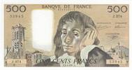France 500 francs 500 Francs - Pascal - 02-01-1992 - Série J.374 - Fauté -