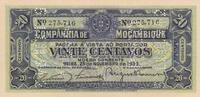 Mozambique 20 centavos R.29 20 Centavos, Armoiries - Ornements - 1933 -