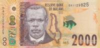 Malawi 2000 kwacha 2000 Kwacha - John Chilembwe - Banque - 01-01-2022 - Série DA -