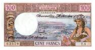 Nouvelles Hébrides 100 francs 100 Francs Tahitienne - 1977 serie T.1 -